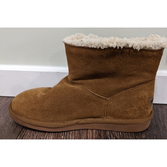 Minnetonka Brown Faux Fur Lined Ankle Boots Size 6 - Picture 4 of 12